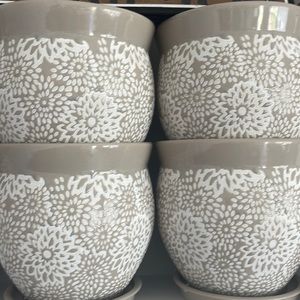 Ceramic flower pots. Flowers not included